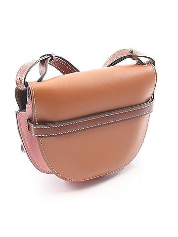 Loewe Loewe Gate Bag Small Shoulder Bag/Handbag, Leather, Women's, Brown/Pink, 321.54.T20 (view 2)