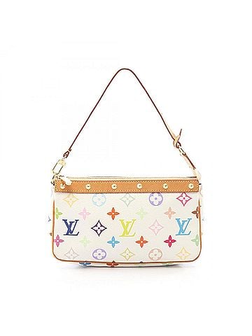 Louis Vuitton Louis Vuitton Pochette Accessoires Handbag, Coated Canvas and Leather, Monogram Multicolor, Women's, White (M92649) (view 1)