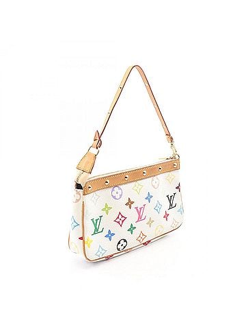 Louis Vuitton Louis Vuitton Pochette Accessoires Handbag, Coated Canvas and Leather, Monogram Multicolor, Women's, White (M92649) (view 2)