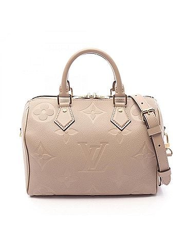 Louis Vuitton Louis Vuitton Speedy Bandoulière 25 Monogram Empreinte Giant Tourterelle 2-Way Handbag, Leather, Women's, Beige, M59273 (view 1)
