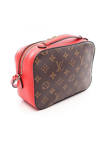 Louis Vuitton Louis Vuitton Saint-Onge Monogram Coquelicot 2-Way Shoulder Bag/Handbag, Coated Canvas and Leather, Women's, Brown/Red, M43556 (view 2)