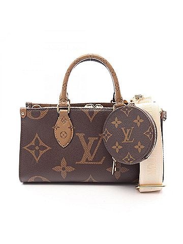 Louis Vuitton Louis Vuitton OnTheGo EW Monogram Giant Reverse 2-Way Handbag, Coated Canvas, Women's, Brown, M46653 (view 1)