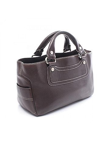 Céline Celine Boogie Bag Handbag, Leather, Women's, Brown, 134023 (view 2)