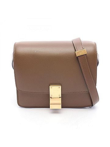 Céline Celine Classic Box Small Shoulder Bag/Handbag, Leather, Women's, Brown (view 1)