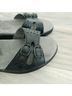 SAS 100% Leather Solid Black Sandals Size 7 1/2 - photo 4