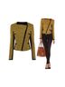 Karen Millen Tweed Yellow Jacket Size 8 - photo 2