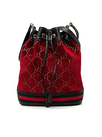 Gucci GG Velvet Web Bucket (view 1)