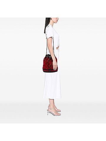 Gucci GG Velvet Web Bucket (view 2)