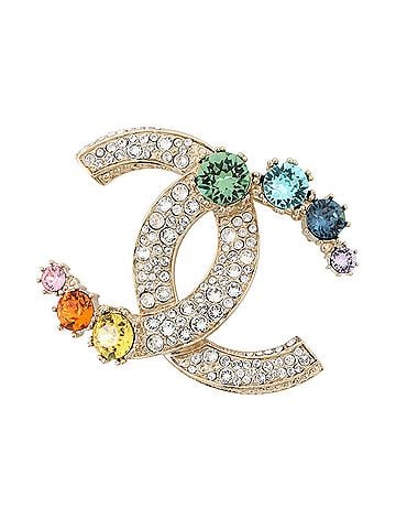 Chanel Chanel Brooch Coco Mark Rhinestone A19 S CHANEL Women's BROACH (view 1)