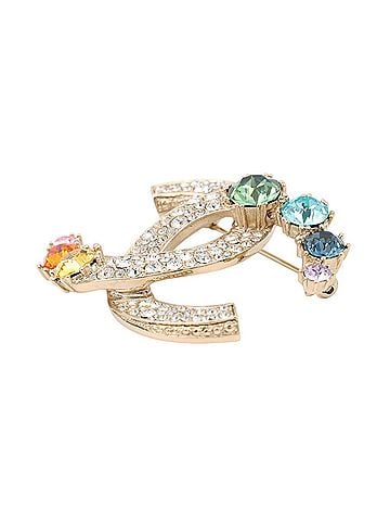 Chanel Chanel Brooch Coco Mark Rhinestone A19 S CHANEL Women's BROACH (view 2)