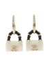 Chanel 100% Leather Black Chanel ABA009 Earrings One size - photo 1