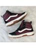Vans Burgundy Black Ankle Boots Size 8 - photo 9