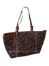 Fossil Graphic Red Black Gray Leather Tote One size - photo 1