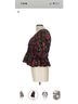 Old Navy Floral Black Red Green Short Sleeve Blouse Size L - photo 4