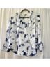Rachel Zoe 100% Linen Tie-dye Blue White Jacket Size S - photo 11