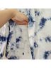 Rachel Zoe 100% Linen Tie-dye Blue White Jacket Size S - photo 8