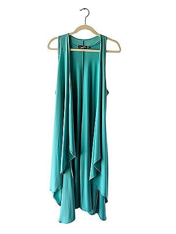 Sympli Liquid Jersey Waterfall Open Front Vest (view 1)