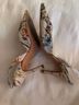 Jewel Badgley MIschka 100% Satin Floral Multi Color Heels Size EU 38 - photo 12
