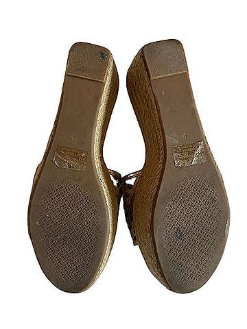 Tory Burch Thatched Perforated Cutout Espadrille Wedge Sandals (view 2)