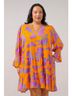 Sugarlips 100% Rayon Floral Multi Color Pink Orange Casual Dress Size XL - photo 5