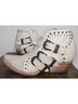 Freebird 100% Leather Snake Print White Tan Ankle Boots Size 8 - photo 3