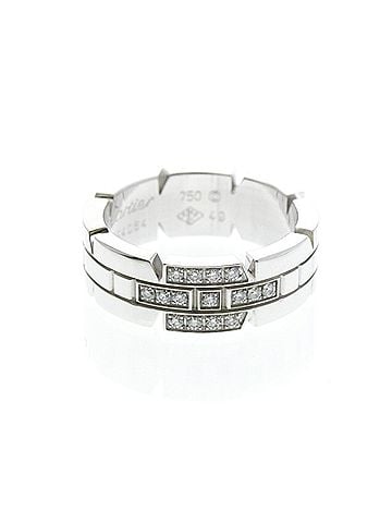 Cartier Cartier Tank Française Ring With Diamonds White Gold (18K) Fashion Diamond Band Ring Silver (view 1)