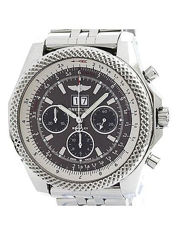 Breitling Polished BREITLING Bentley 6.75 Steel Automatic Mens Watch A44364 (view 1)