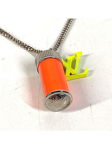 Louis Vuitton LOUIS VUITTON MP2143 Accessory Chain Necklace Collier LV Fluorescent Neon Color Metal Men's Women's Yellow (view 2)