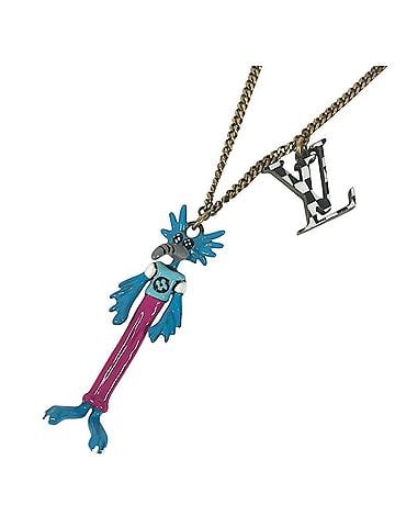 Louis Vuitton LOUIS VUITTON MP2928 Accessory Chain Necklace Pendant LV Animals Zoom-kun ZOOM Dragon Metal Men's Women's Multicolor (view 1)