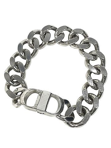 Christian Dior Christian Dior Dior CD logo accessory jewelry chain bracelet metal men's women's silver (view 1)