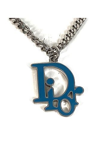 Christian Dior Christian Dior Dior CD logo accessory jewelry chain necklace metal for men and women silver (view 1)