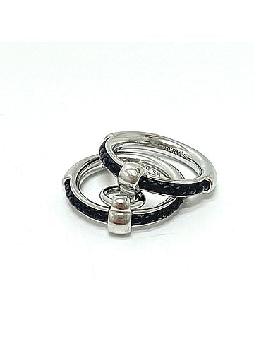 Hermès HERMES Flibustier (Flibustier) Double Ring - Metal for Women, Silver, 2 (view 1)