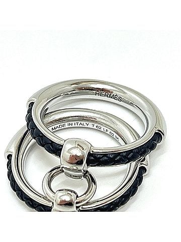 Hermès HERMES Flibustier (Flibustier) Double Ring - Metal for Women, Silver, 2 (view 2)