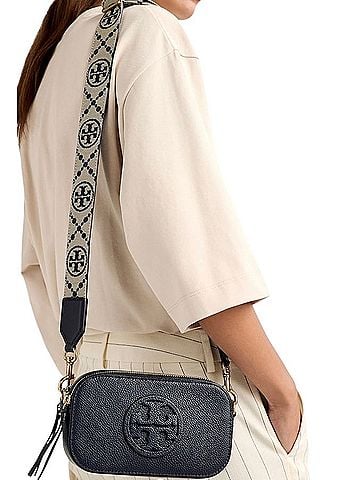 Tory Burch Mini Miller Leather Crossbody Bag (view 2)