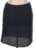 AKRIS Solid Black Blue Wool Skirt Size 14 - photo 1