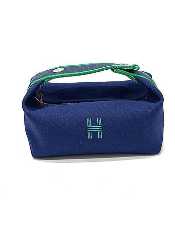 Hermès HERMES Bride-à-Blac PM Vanity Handbag, Cotton, Men's, Blue (view 1)