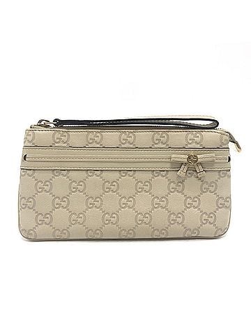 Gucci GUCCI 256867 Mayfair Strap Clutch Bag, Flat Handbag, Pouch, Shima Leather, Women's, White (view 1)