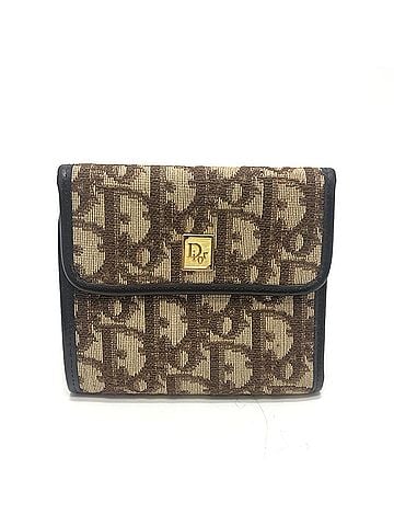 Christian Dior Christian Dior Dior Trotter Pattern Short Wallet Mini Vintage Tri-fold Canvas Women's Brown (view 1)