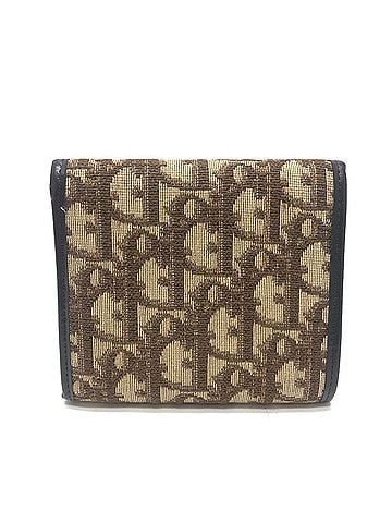 Christian Dior Christian Dior Dior Trotter Pattern Short Wallet Mini Vintage Tri-fold Canvas Women's Brown (view 2)