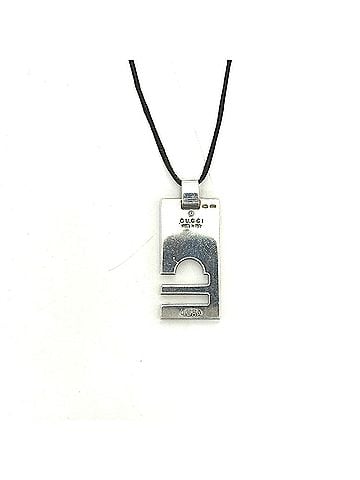 Gucci GUCCI Libra Zodiac Sign Plate Choker Necklace, SV925, Women's Silver (view 1)