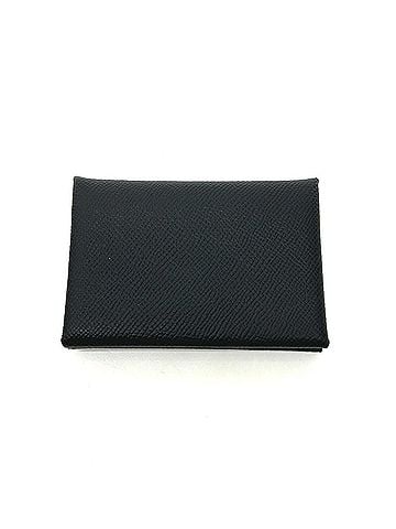 Hermès HERMES Calvi Duo Bi-fold Wallet - Card Case, Coin Purse, Holder, Pass Case Veau Epsom Leather Women's Black Like New (view 1)