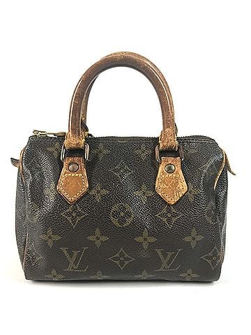 Louis Vuitton LOUIS VUITTON M41534 Monogram Mini Speedy Bag Boston Handbag Pouch Canvas Men's Women's Brown (view 1)