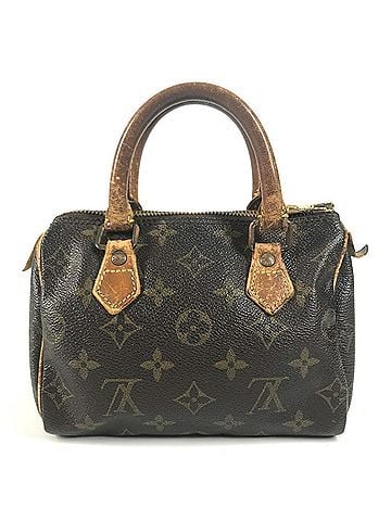 Louis Vuitton LOUIS VUITTON M41534 Monogram Mini Speedy Bag Boston Handbag Pouch Canvas Men's Women's Brown (view 2)