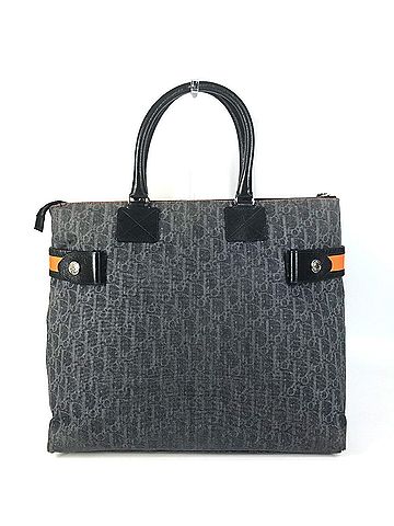 Christian Dior Christian Dior Dior Flight Line Trotter Logo Denim Bag Tote Shoulder Handbag Leather Canvas Men's Women's Blue (view 2)