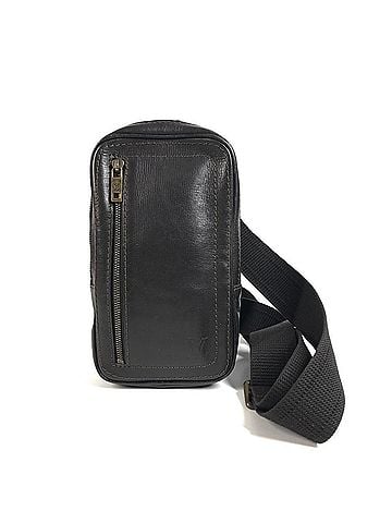 Louis Vuitton LOUIS VUITTON M92535 Utah Siu Bag Belt Waist Pouch Body Leather Men's Cafe Brown (view 1)