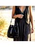Michael Kors 100% Leather Black Silver Bucket Bag One size - photo 4