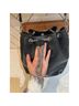 Michael Kors 100% Leather Black Silver Bucket Bag One size - photo 3