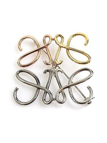 Loewe Loewe brooch, Anagram design, metal, multicolor, women's, r11332j (view 1)