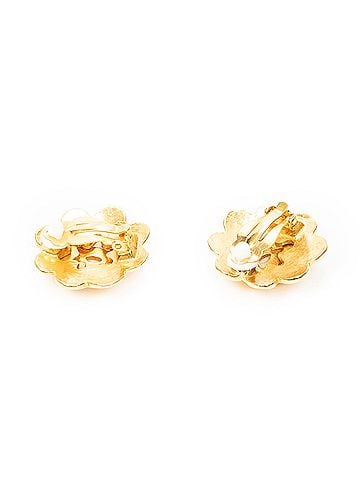 Chanel CC Floral Clip On Earrings (view 2)