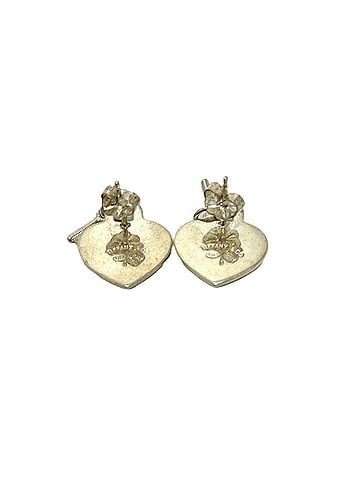 Tiffany & Co. TIFFANY&amp;Co. Tiffany Heart Lock Earrings, SV925, Women's Silver (view 2)